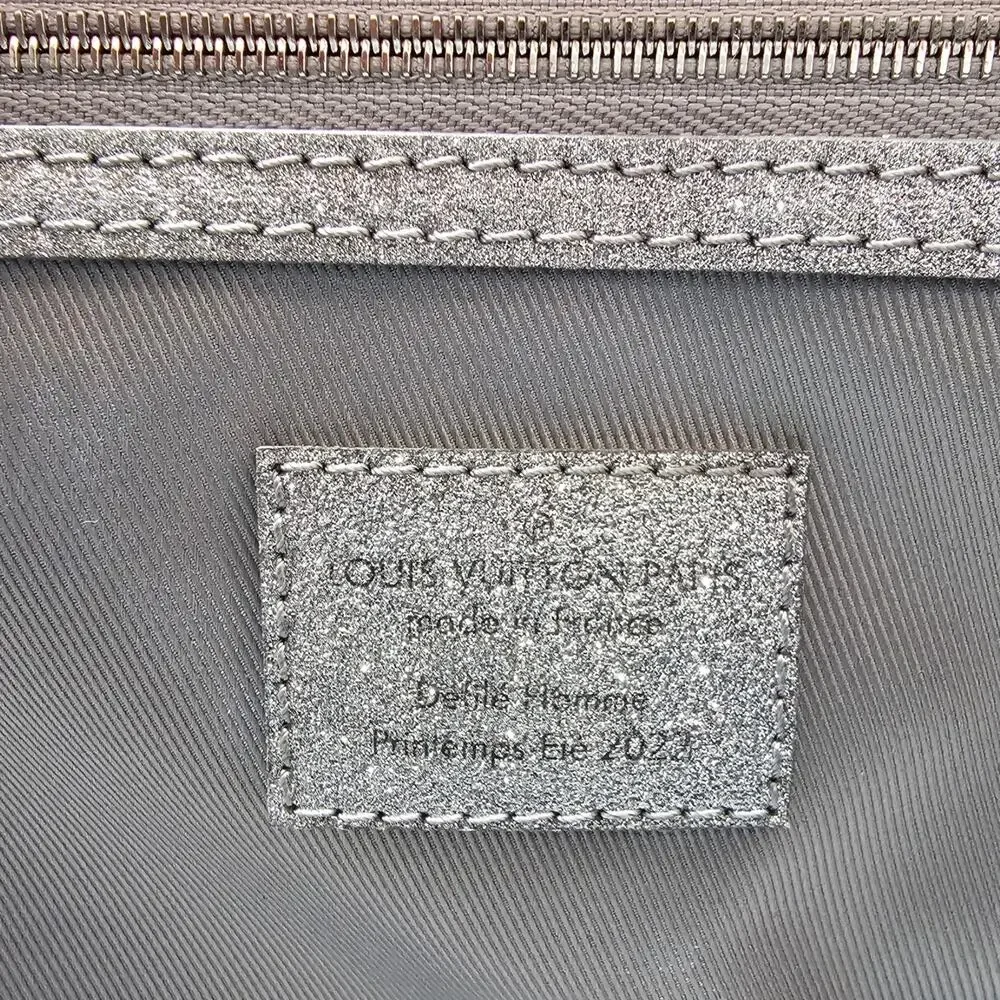 Louis Vuitton x Virgil Abloh Silver Glitter Damier Keepall 50 Bandoulière 2022